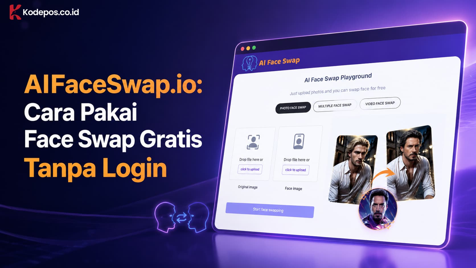 AIFaceSwap.io: Cara Pakai Face Swap Gratis Tanpa Login
