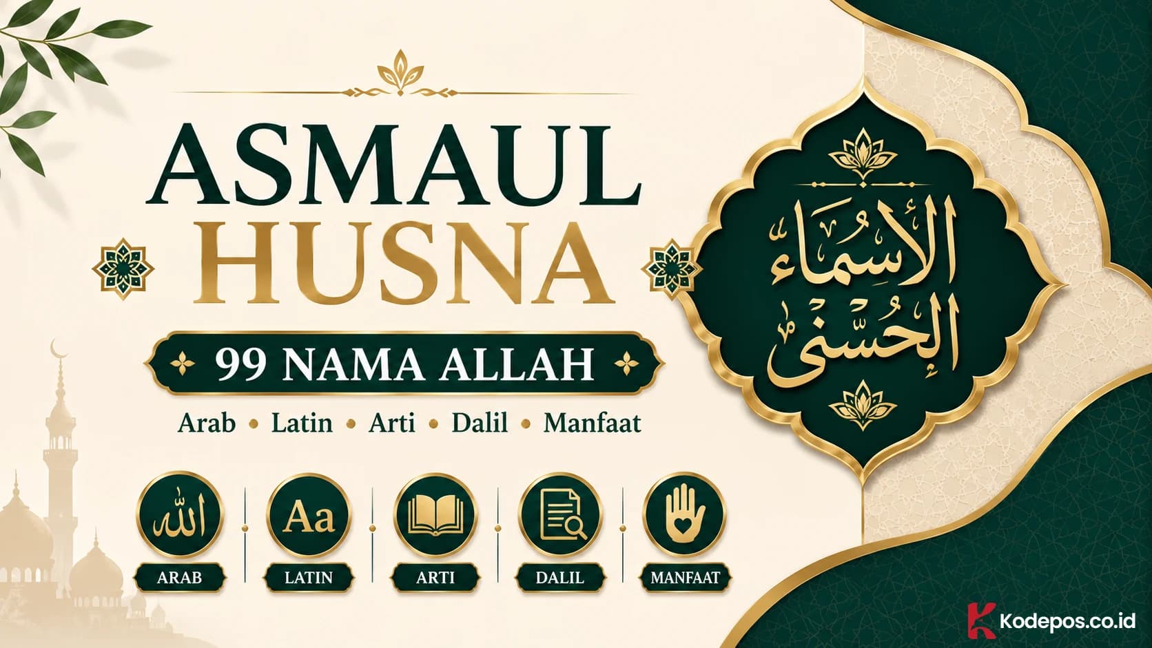 Asmaul Husna: 99 Nama Allah, Arab Latin Arti, Dalil dan Manfaat