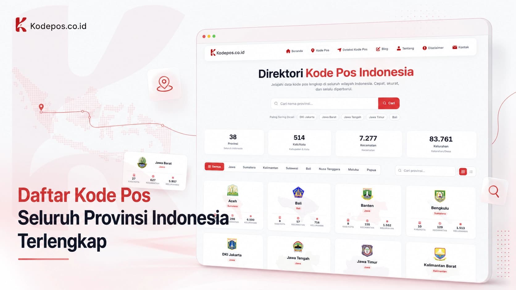 Daftar Kode Pos Seluruh Provinsi Indonesia Terlengkap