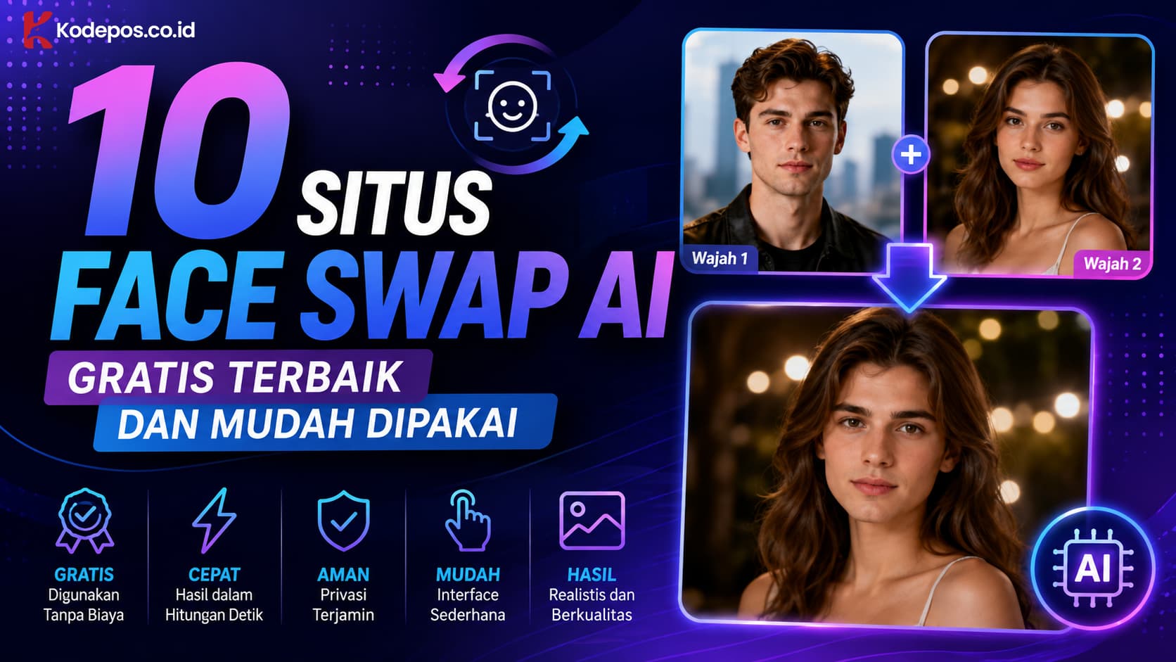10 Situs Face Swap AI Gratis Terbaik dan Mudah Dipakai
