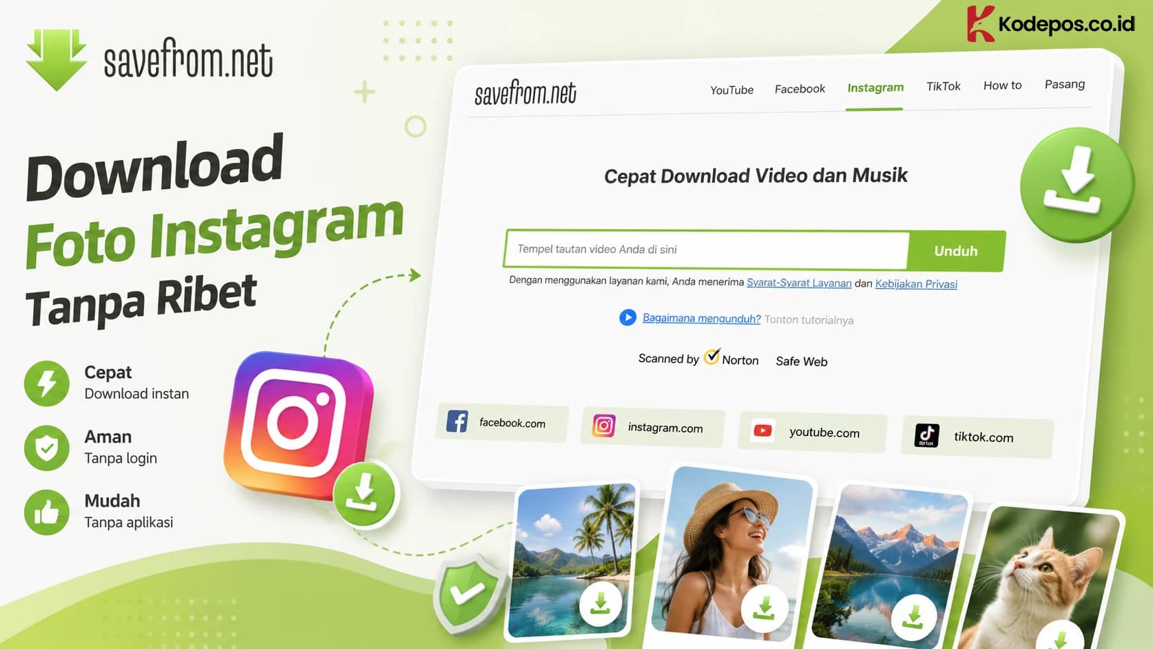 SaveFrom untuk Download Foto Instagram Tanpa Ribet