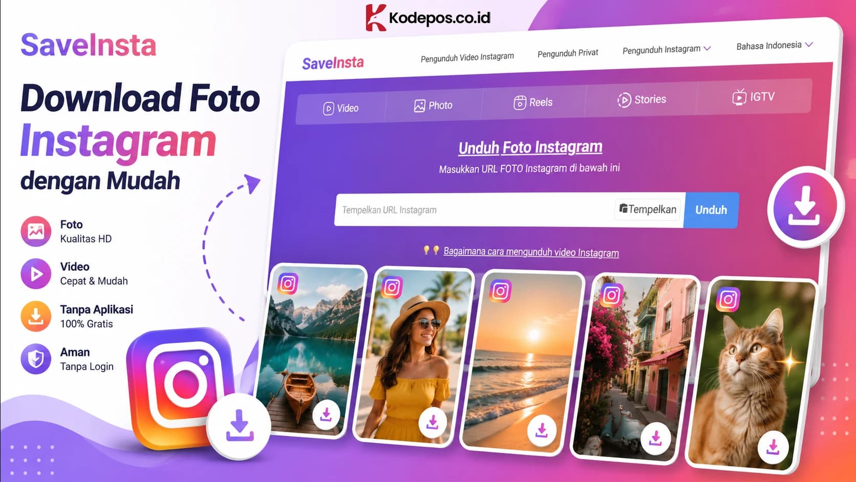 SaveInsta untuk Download Foto Instagram dengan Mudah