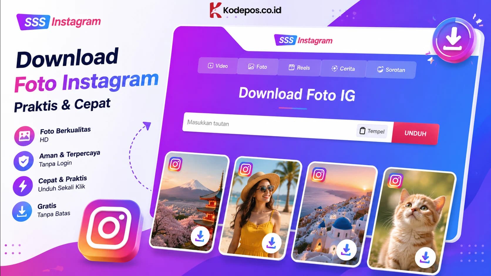 SSSInstagram untuk Download Foto Instagram Praktis