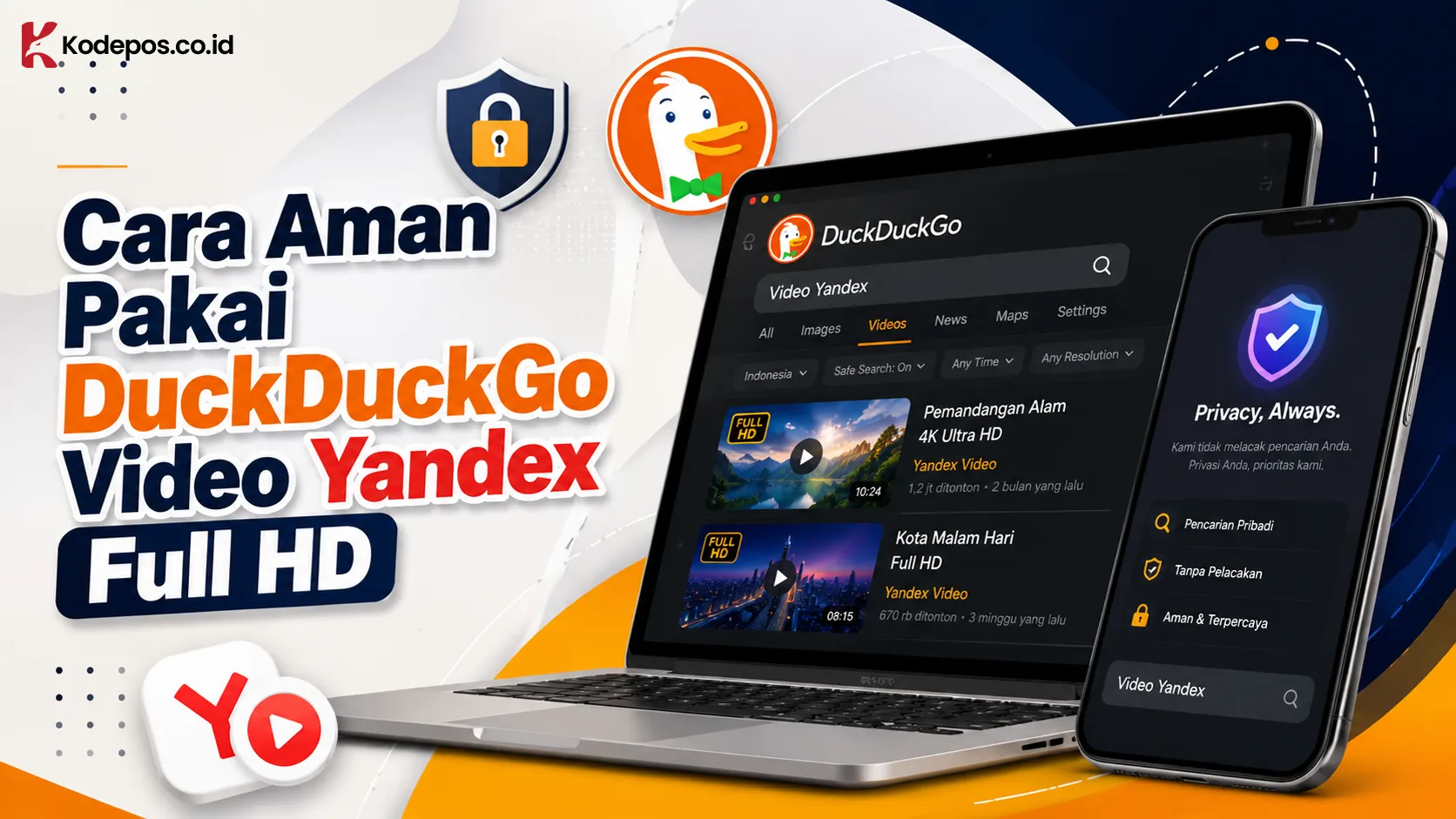 Cara Aman Pakai DuckDuckGo Video Yandex Full HD 2026