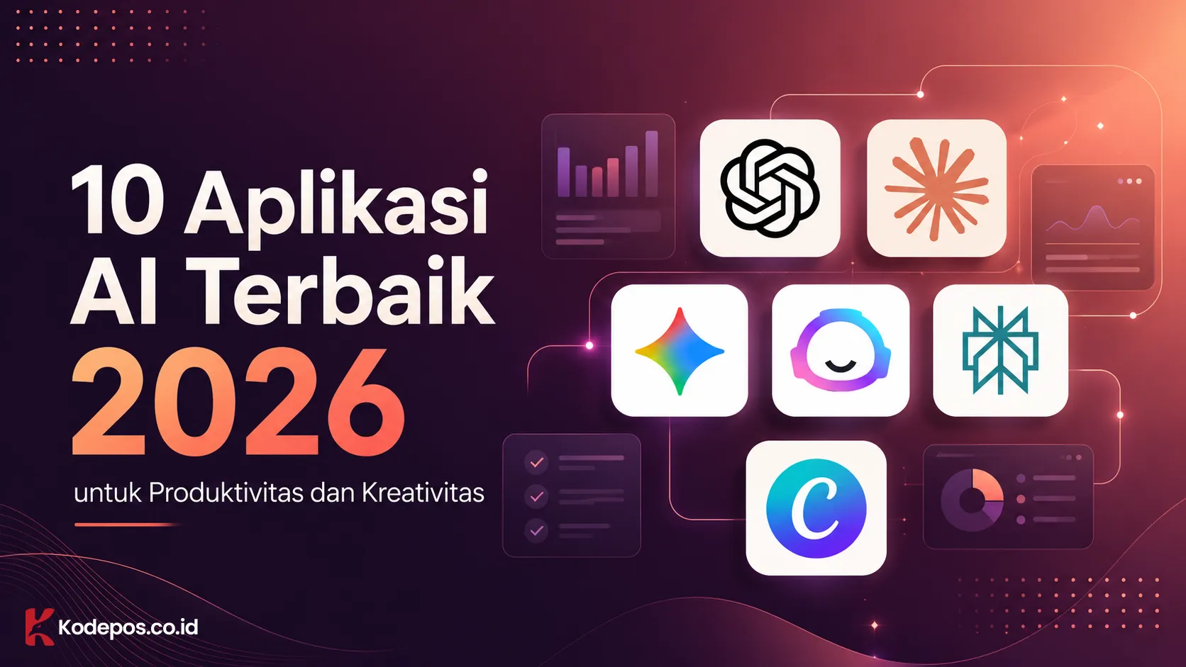 10 Aplikasi AI Terbaik 2026 untuk Produktivitas dan Kreativitas
